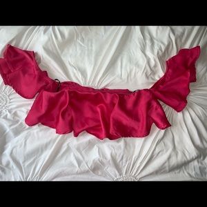 Pink silk top